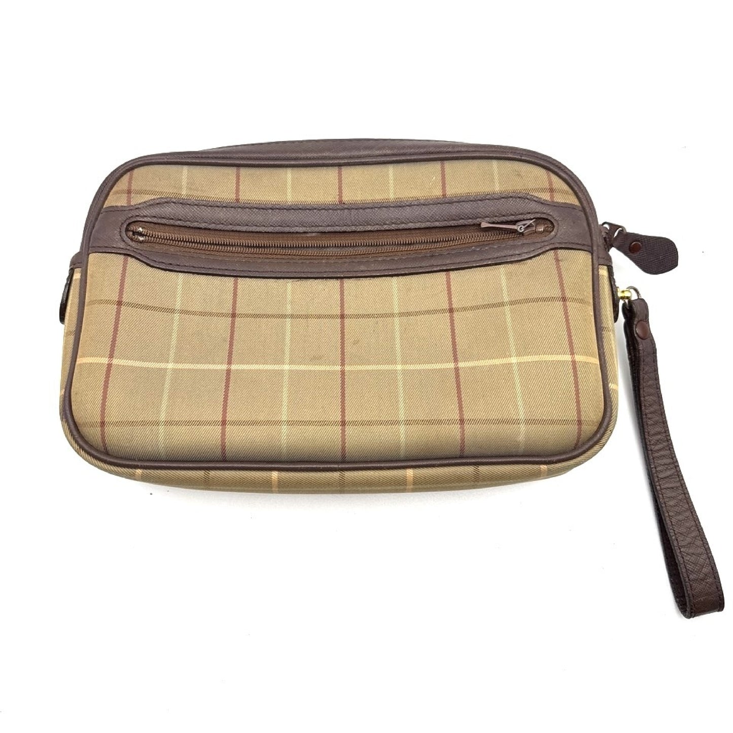 (10310_0350) BURBERRY Check Leather Second Bag