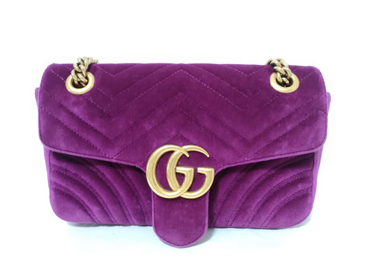 GUCCI GUCCI GG Marmont Velvet Chain Shoulder Bag Shoulder Bag