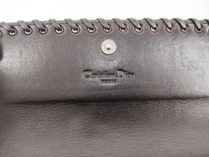 Dior Trotter Christian Dior Long Wallet Trotter Ethnic Heart Black Wallet