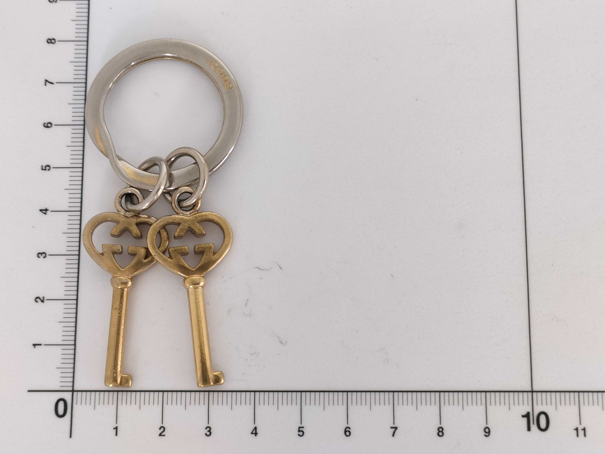 GUCCI Interlocking Lovely Heart Key Ring Key Case/Key Holder