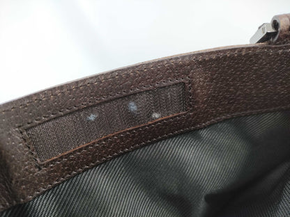 GUCCI GG Canvas Shoulder Bag Brown