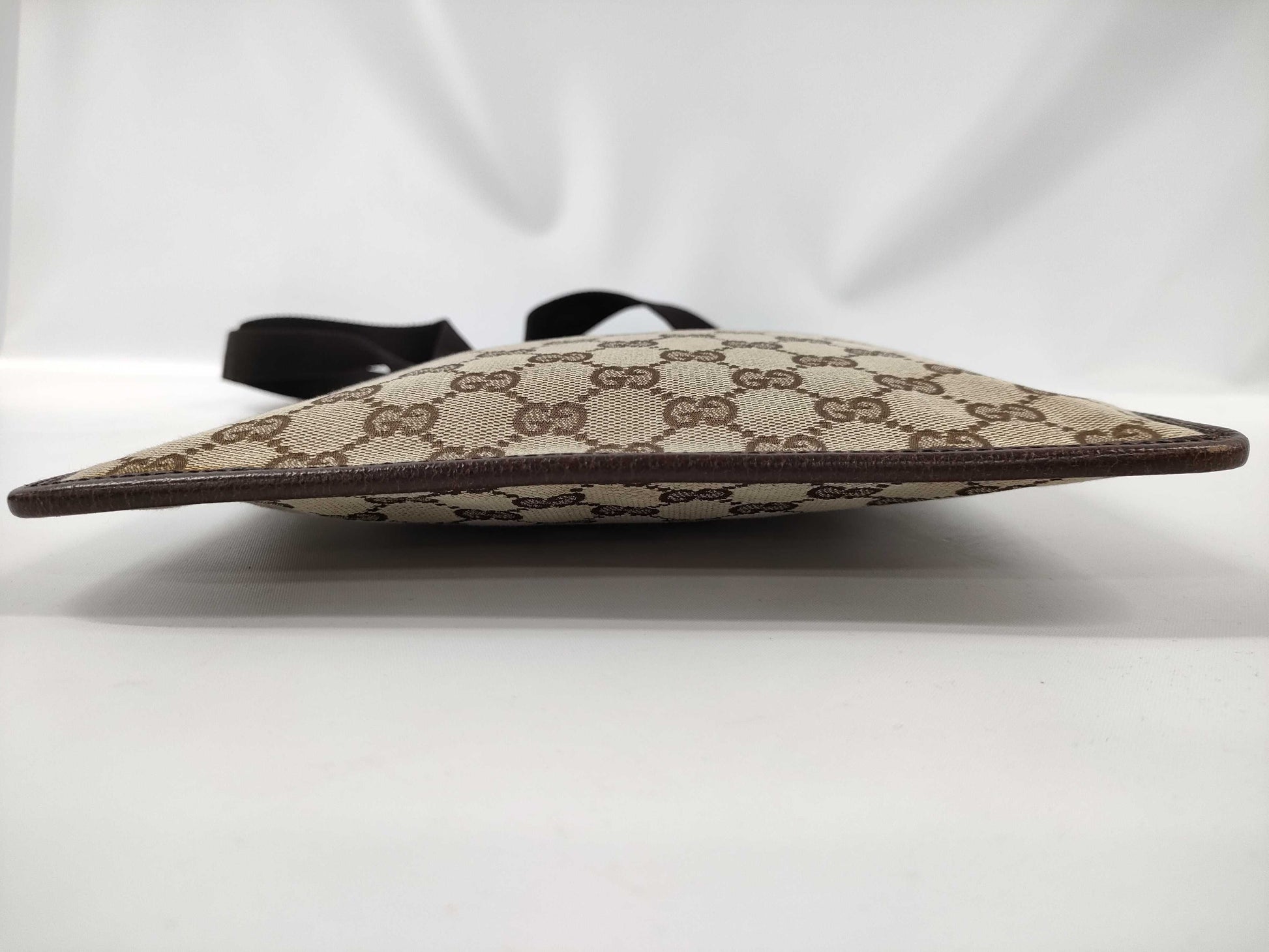 GUCCI GG Canvas Shoulder Bag Brown