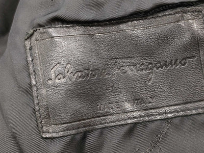 Salvatore Ferragamo Men's Leather Jacket, Size 52