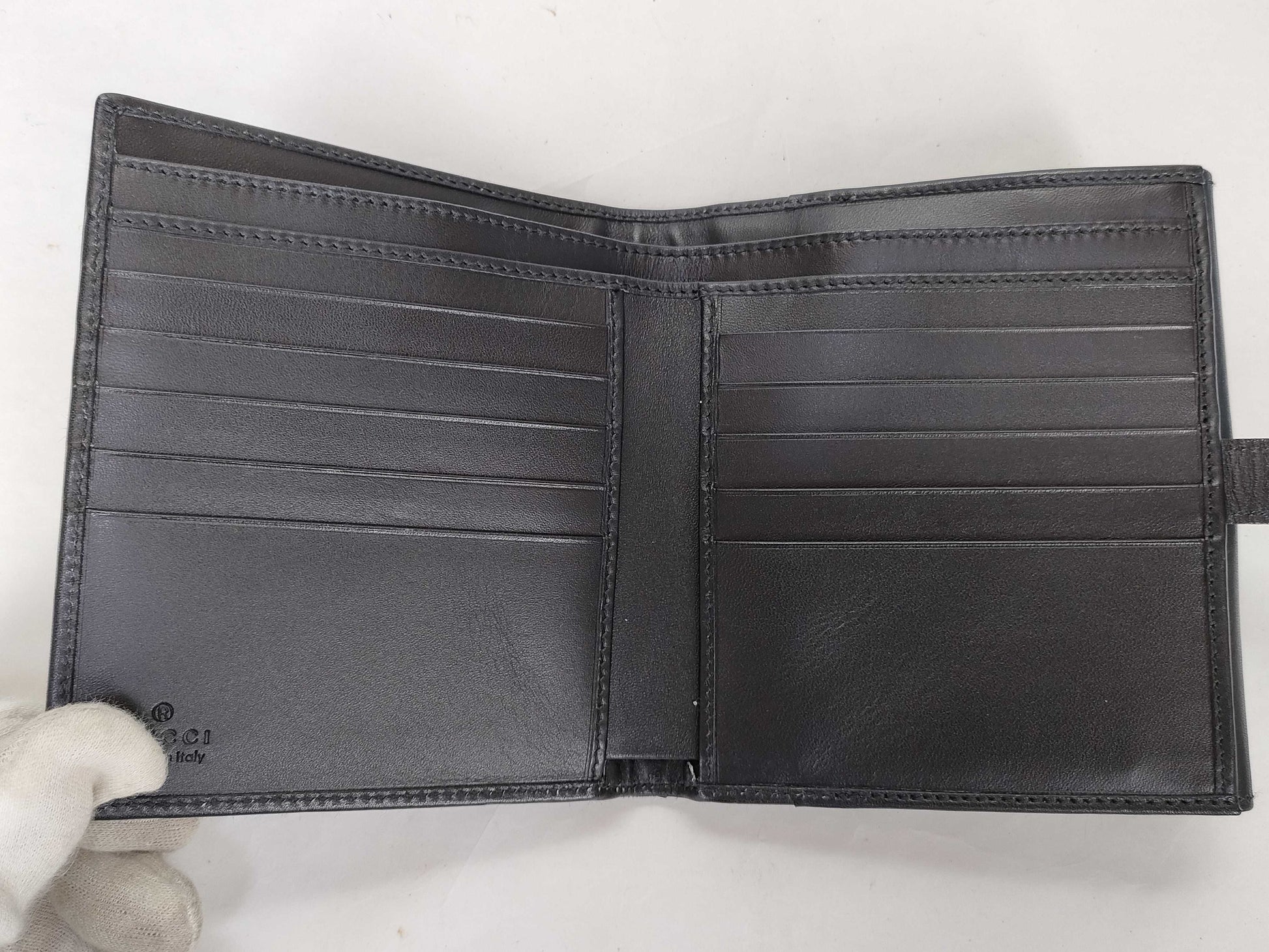 GUCCI GG Canvas Gucci Jackie Compact Wallet