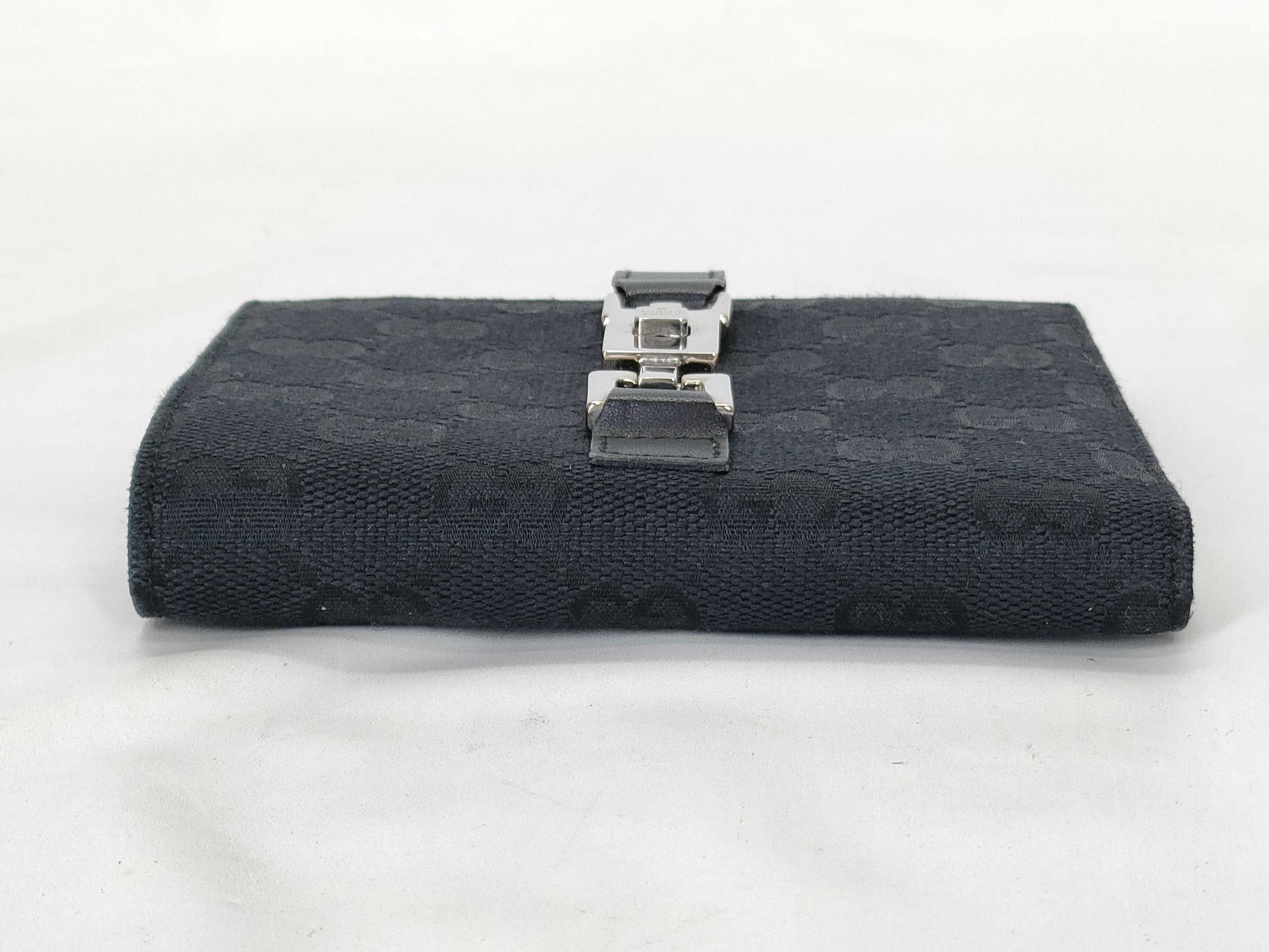 GUCCI GG Canvas Gucci Jackie Compact Wallet