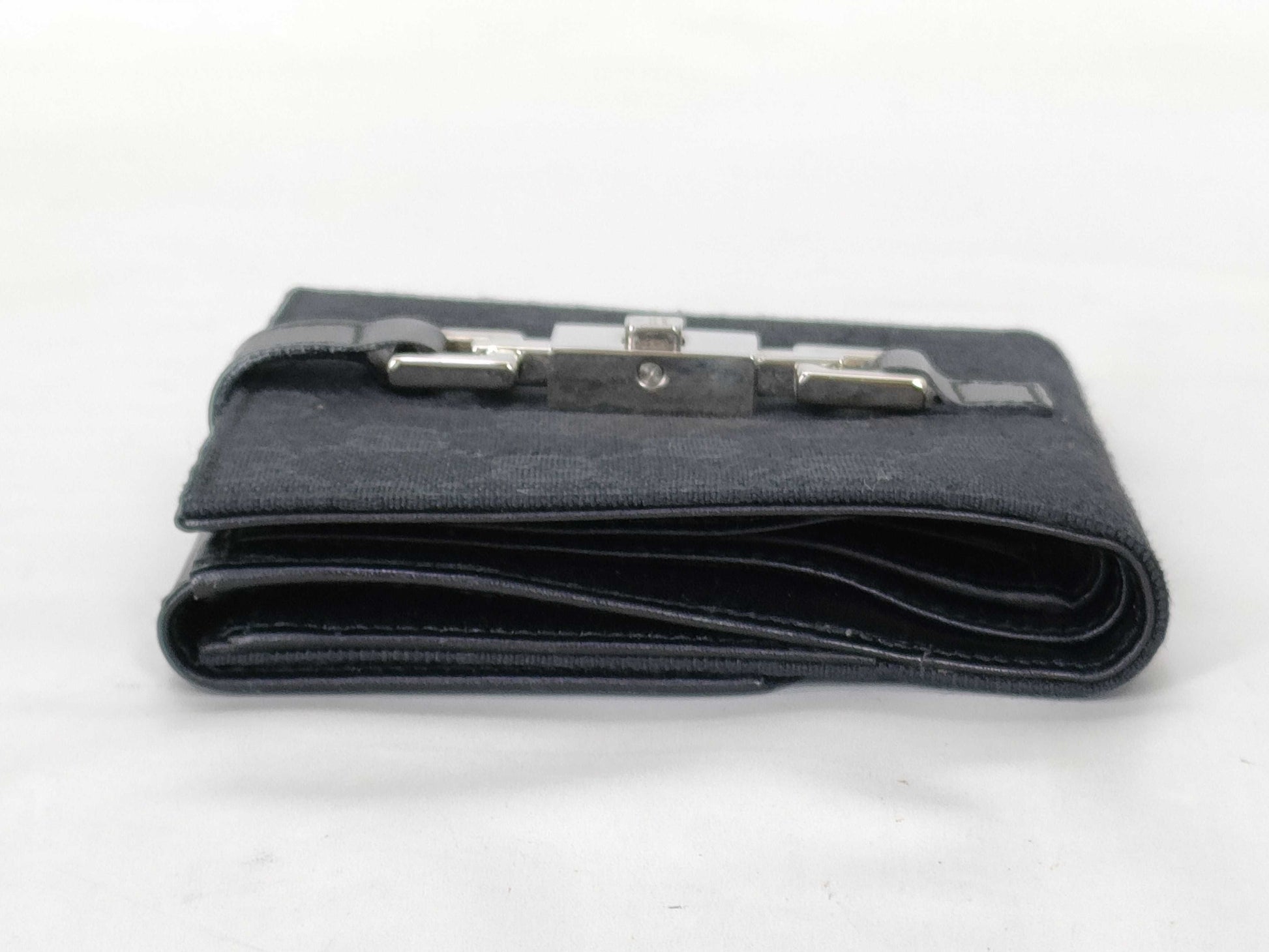 GUCCI GG Canvas Gucci Jackie Compact Wallet