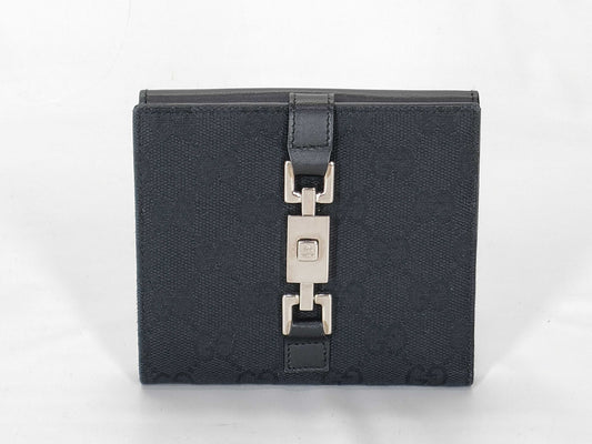 GUCCI GG Canvas Gucci Jackie Compact Wallet