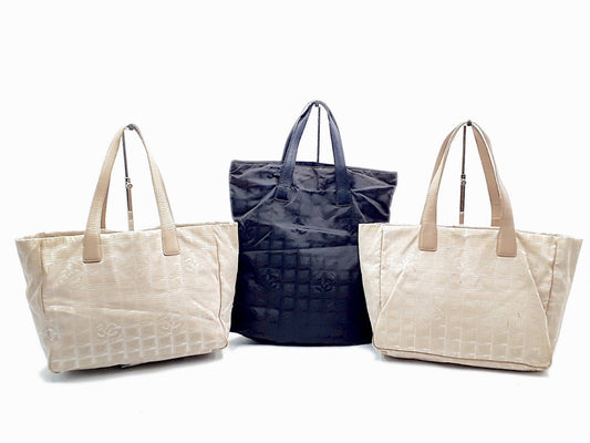 CHANEL New Travel Line 3-Piece Tote Bag Set with Stickers