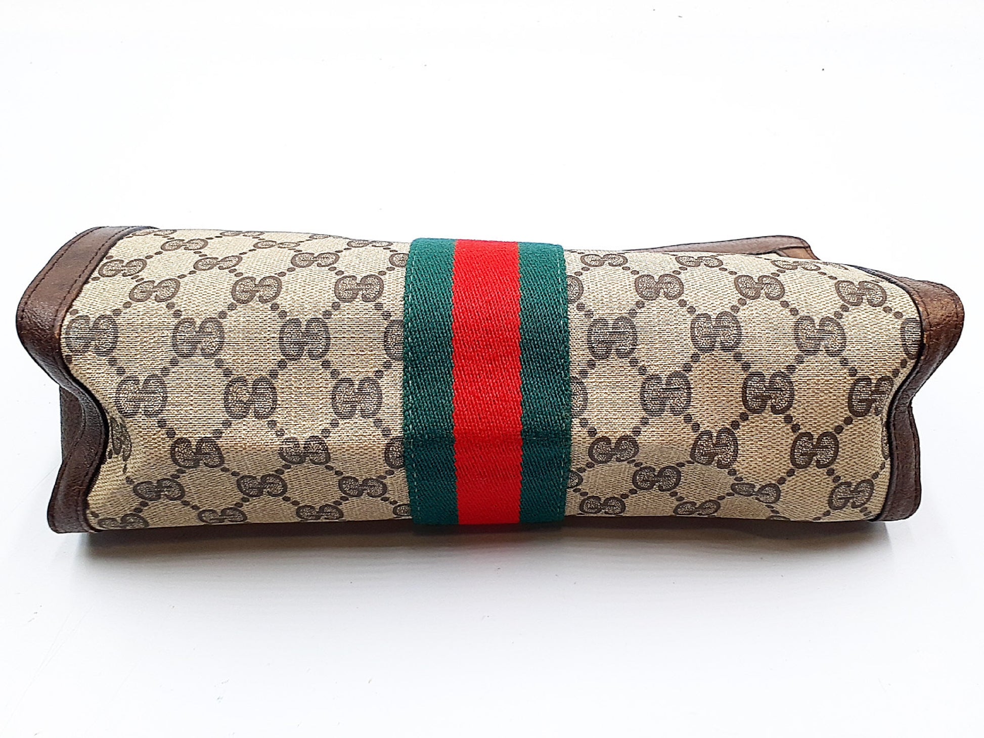 GUCCI 3-piece set: GG Supreme Sherry Line leather tote and leather second tote bag