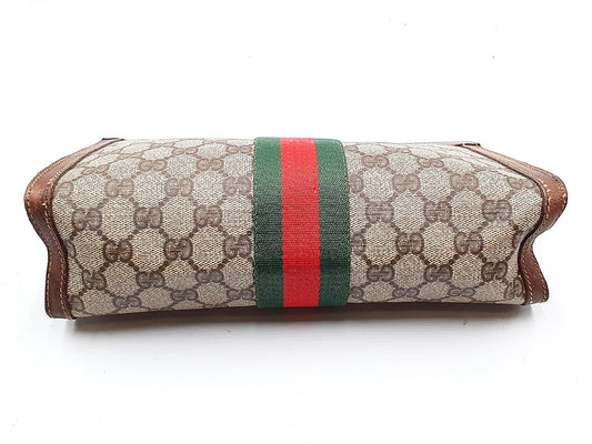 GUCCI 3-piece set: GG Supreme Sherry Line leather tote and leather second tote bag