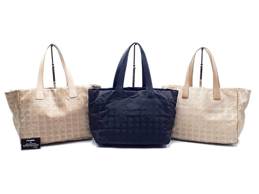 CHANEL New Travel Line 3-Piece Tote Bag Set with Stickers