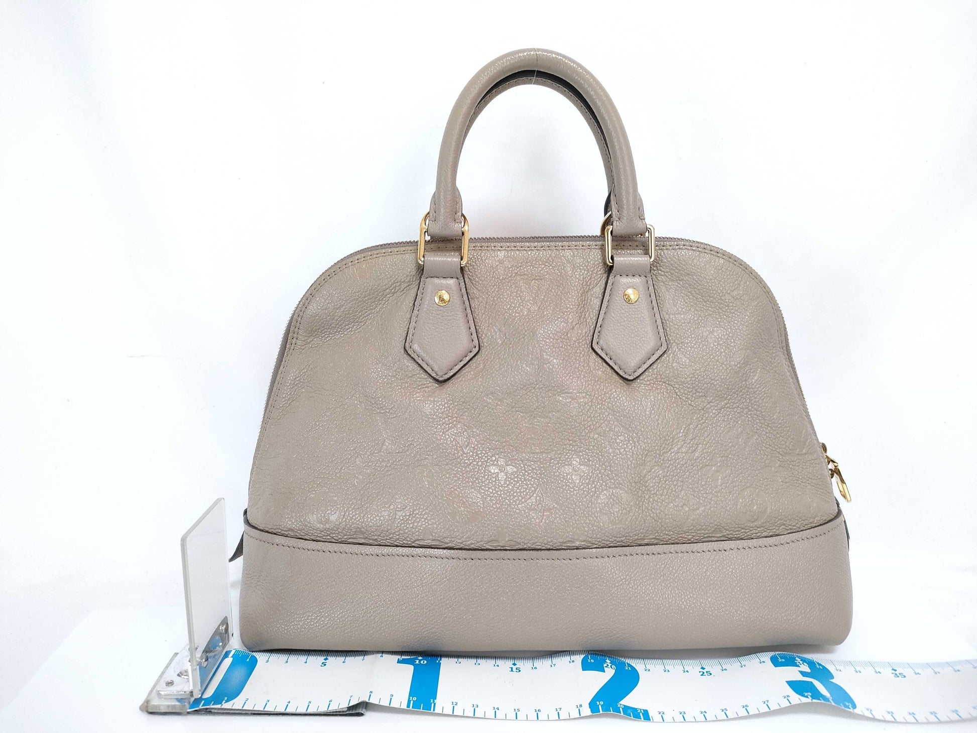 LOUIS VUITTON Monogram Empreinte Alma PM Tourterelle 2-way handbag M44885 RFID