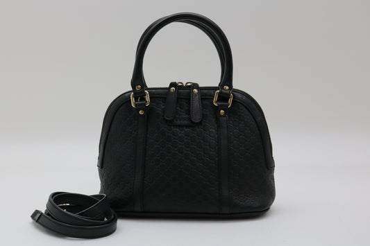 GUCCI Micro Shima Leather 2-Way Handbag