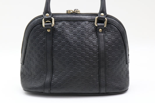 GUCCI Micro Shima Leather 2-Way Handbag