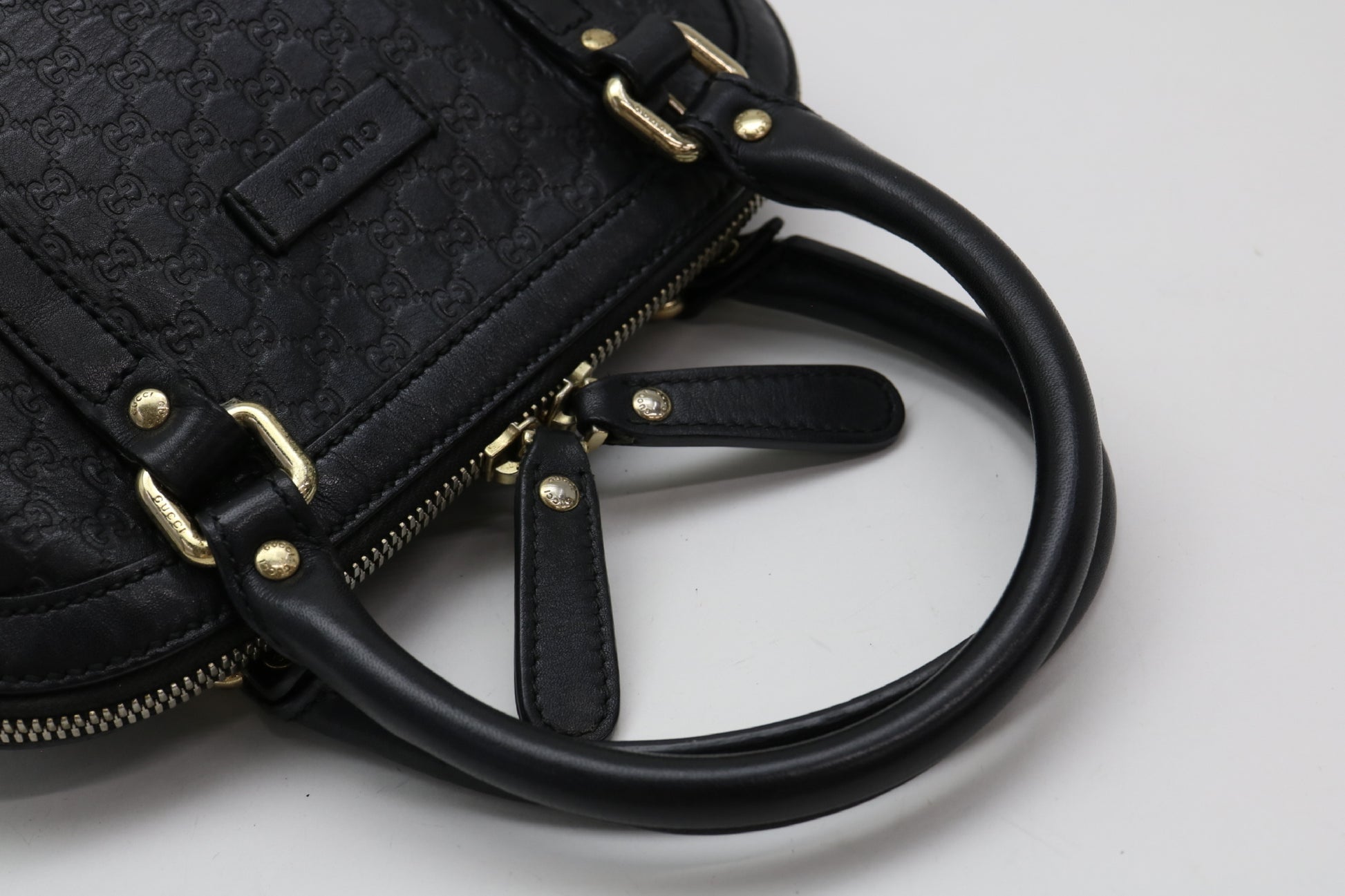 GUCCI Micro Shima Leather 2-Way Handbag