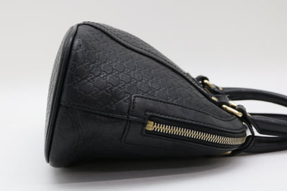 GUCCI Micro Shima Leather 2-Way Handbag