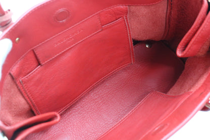 BALENCIAGA Mini Leather The Paper 2-Way Handbag