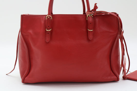 BALENCIAGA Mini Leather The Paper 2-Way Handbag
