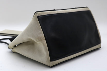 BALENCIAGA canvas x leather tote bag