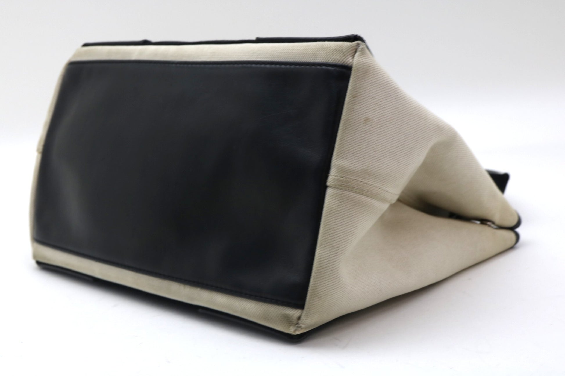 BALENCIAGA canvas x leather tote bag