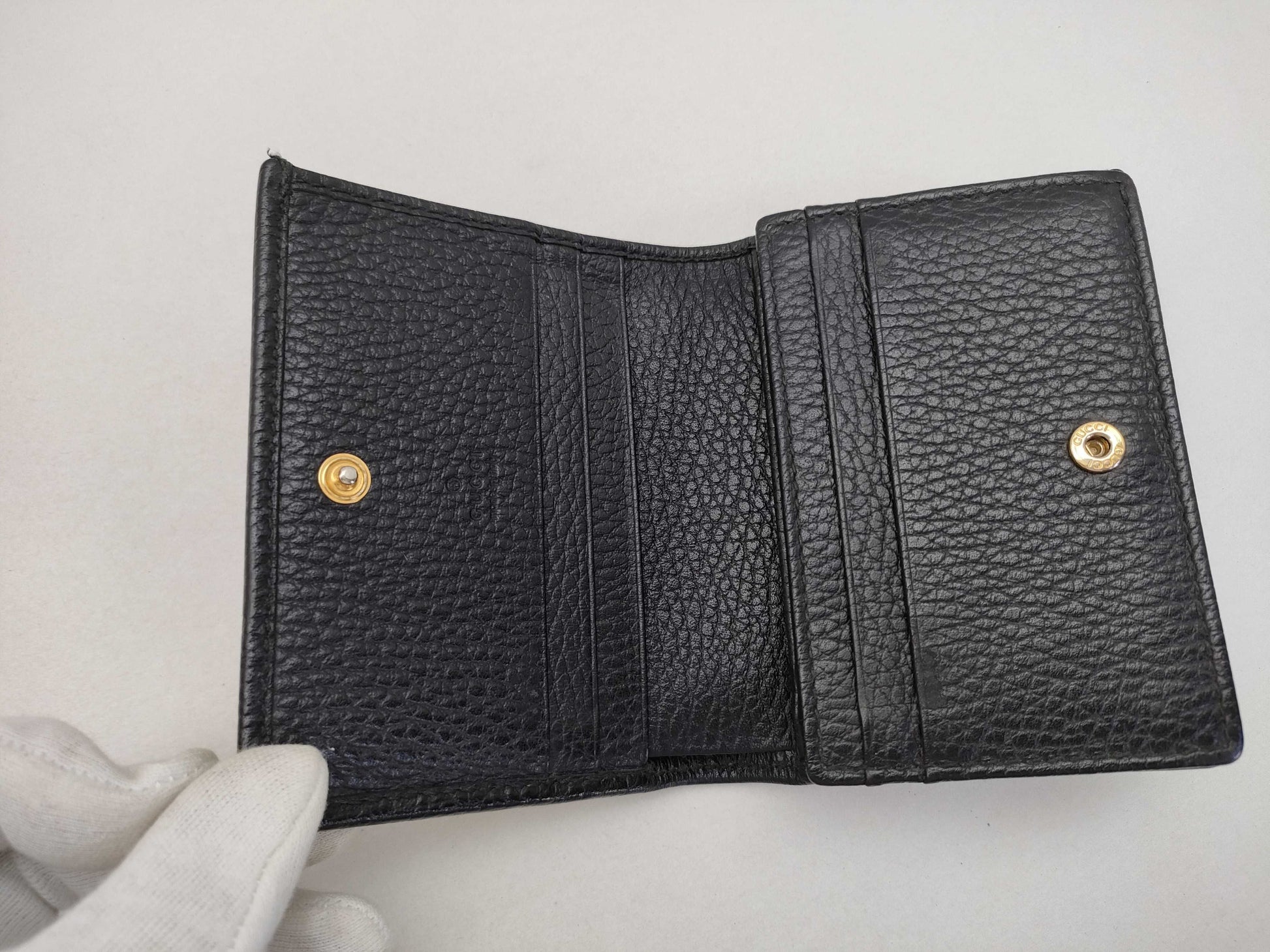 GUCCI GG Marmont Wallet 456126 2149 Leather Black Wallet