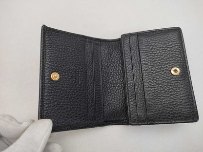 GUCCI GG Marmont Wallet 456126 2149 Leather Black Wallet