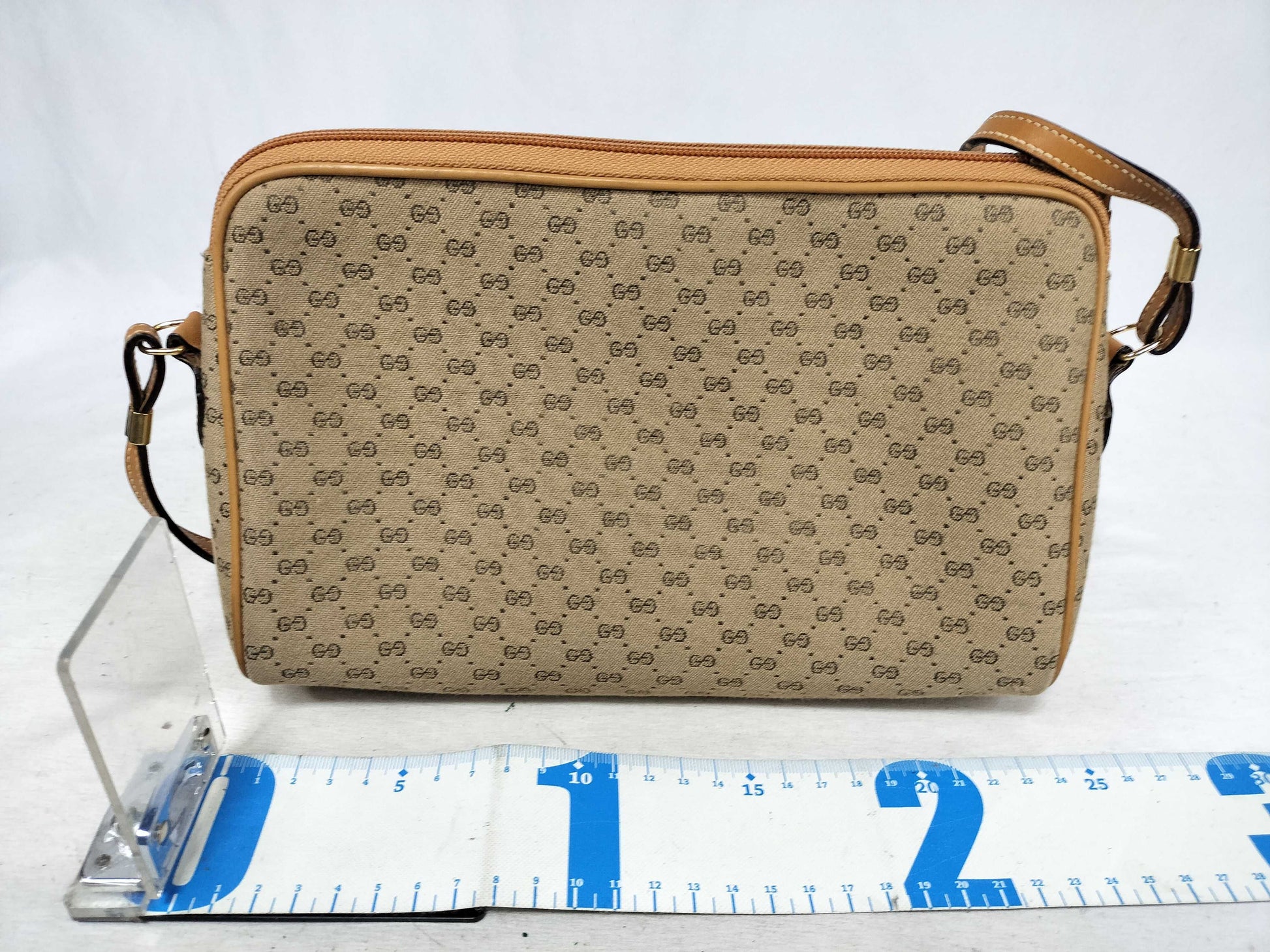 GUCCI GG Guccima Shoulder Bag Micro GG Canvas Beige Shoulder Bag