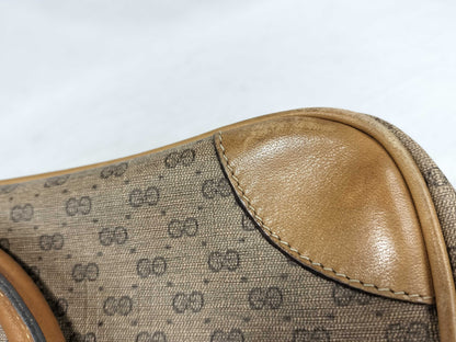 GUCCI GG Gucci 104 000 Handbag Micro GG PVC Leather Beige Handbag