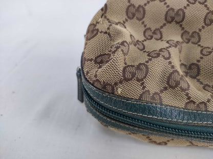 GUCCI 29595 Pouch Brown x Beige GG Canvas Pouch