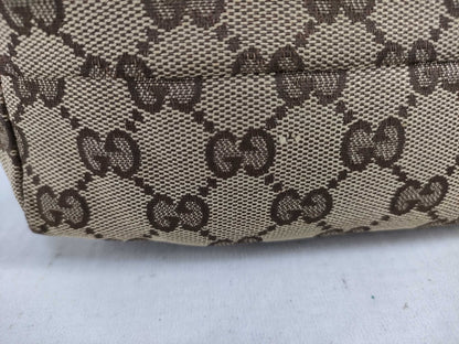 GUCCI 29595 Pouch Brown x Beige GG Canvas Pouch