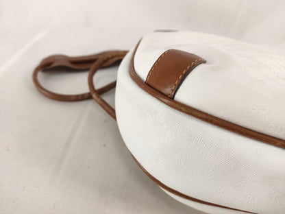 GUCCI 001/104 Shoulder Bag Micro GG PVC and Leather White and Brown Shoulder Bag