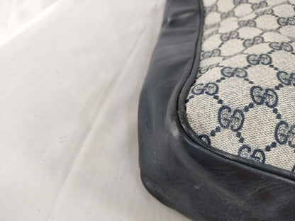 GUCCI Old Gucci 49 Tote Bag Sherry Line GG Supreme Mesh Navy Tote Bag