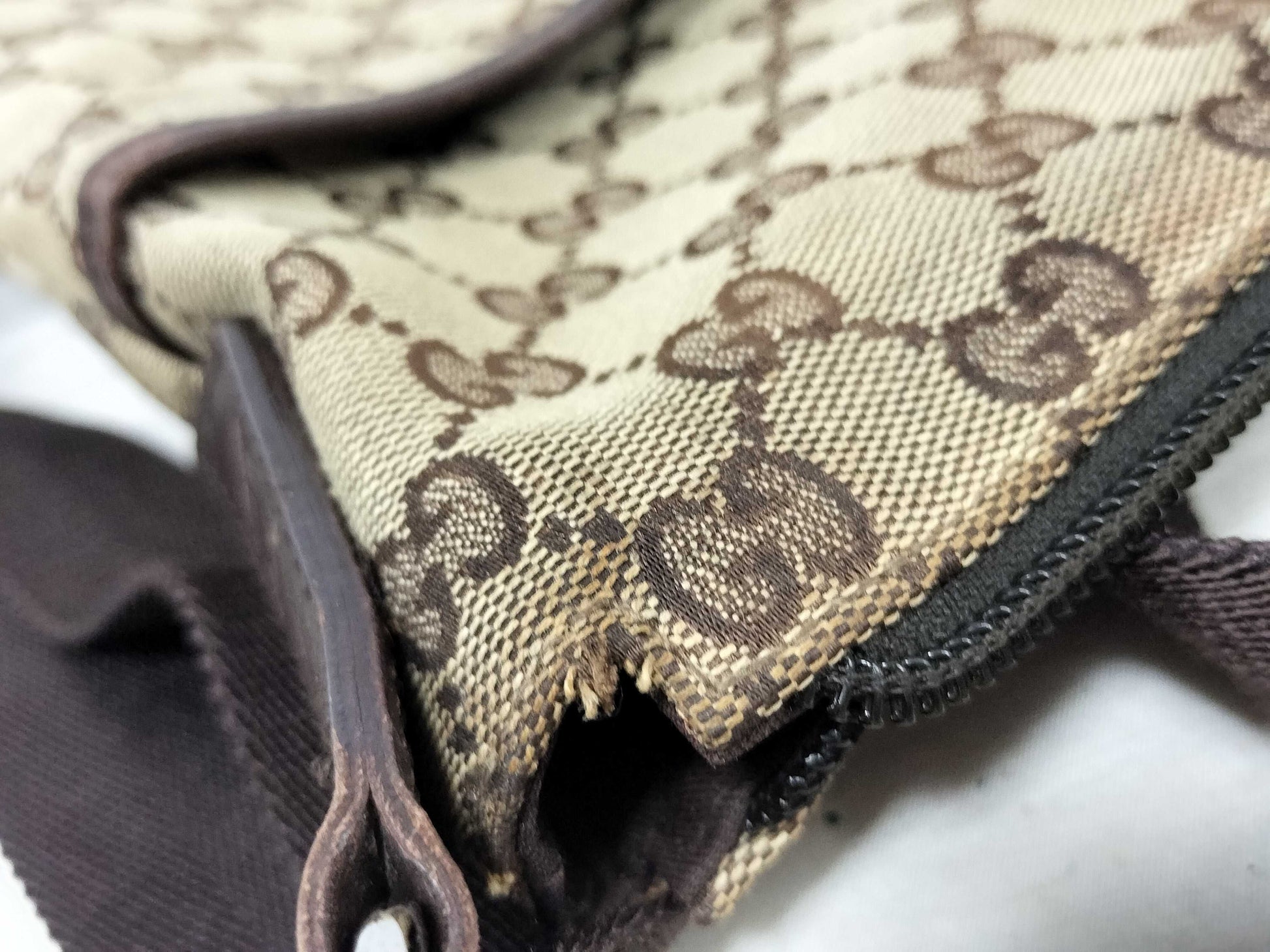 GUCCI GG Canvas Gucci 145857 GG Canvas Shoulder Bag Leather Brown Shoulder Bag