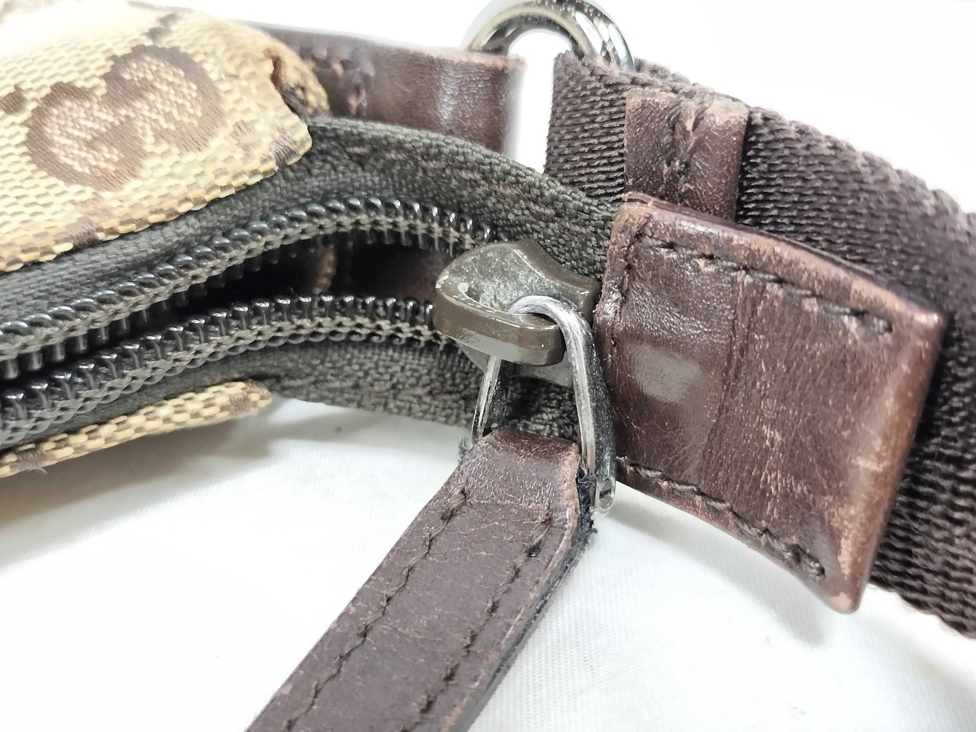GUCCI GG Canvas Gucci 145857 GG Canvas Shoulder Bag Leather Brown Shoulder Bag