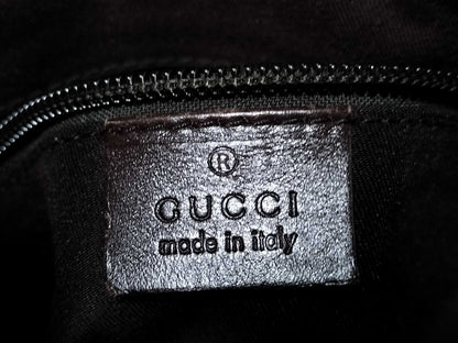 GUCCI GG Canvas Gucci 145857 GG Canvas Shoulder Bag Leather Brown Shoulder Bag