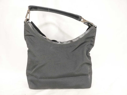 GUCCI 000 0602 Handbag Shoulder Bag Nylon Leather Black Handbag