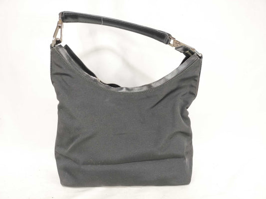GUCCI 000 0602 Handbag Shoulder Bag Nylon Leather Black Handbag