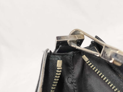 GUCCI 000 0602 Handbag Shoulder Bag Nylon Leather Black Handbag