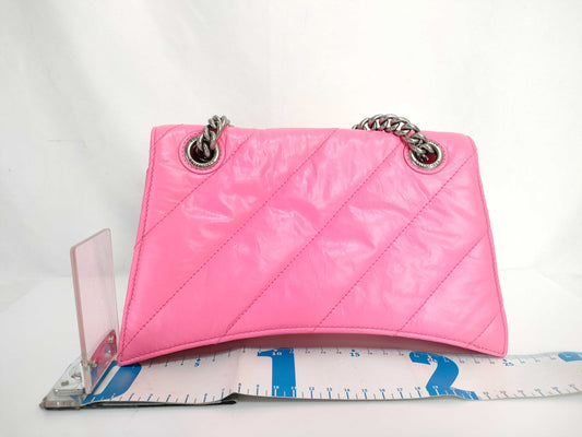 BALENCIAGA Hourglass Leather Chain Shoulder Bag