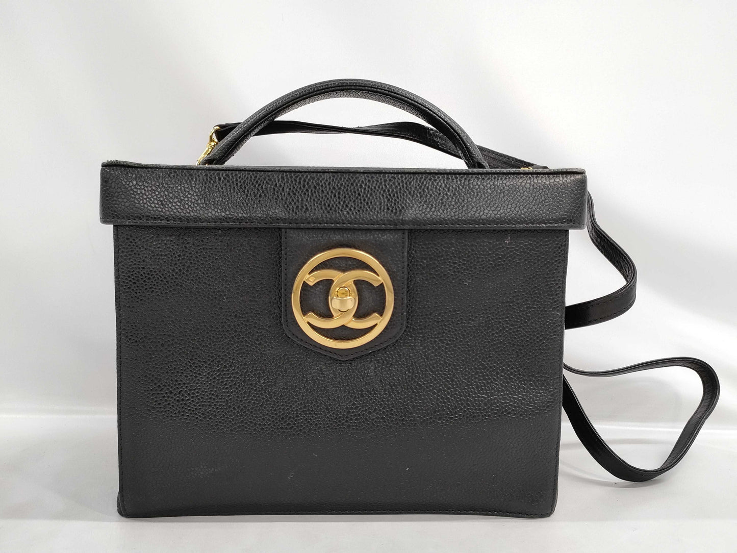 CHANEL Vanity Bag Caviar Turn Lock