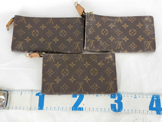 LOUIS VUITTON Monogram Louis Vuitton Monogram Bucket Pouch 3-Piece Pouch