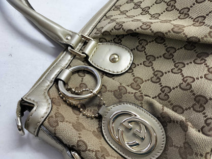 GUCCI GG Canvas Gucci 2-Way Tote Bag