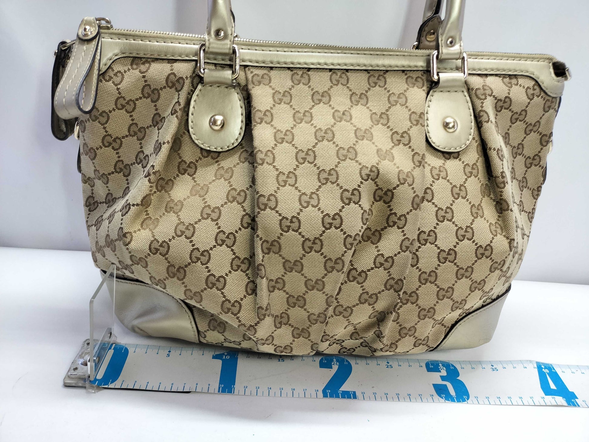 GUCCI GG Canvas Gucci 2-Way Tote Bag