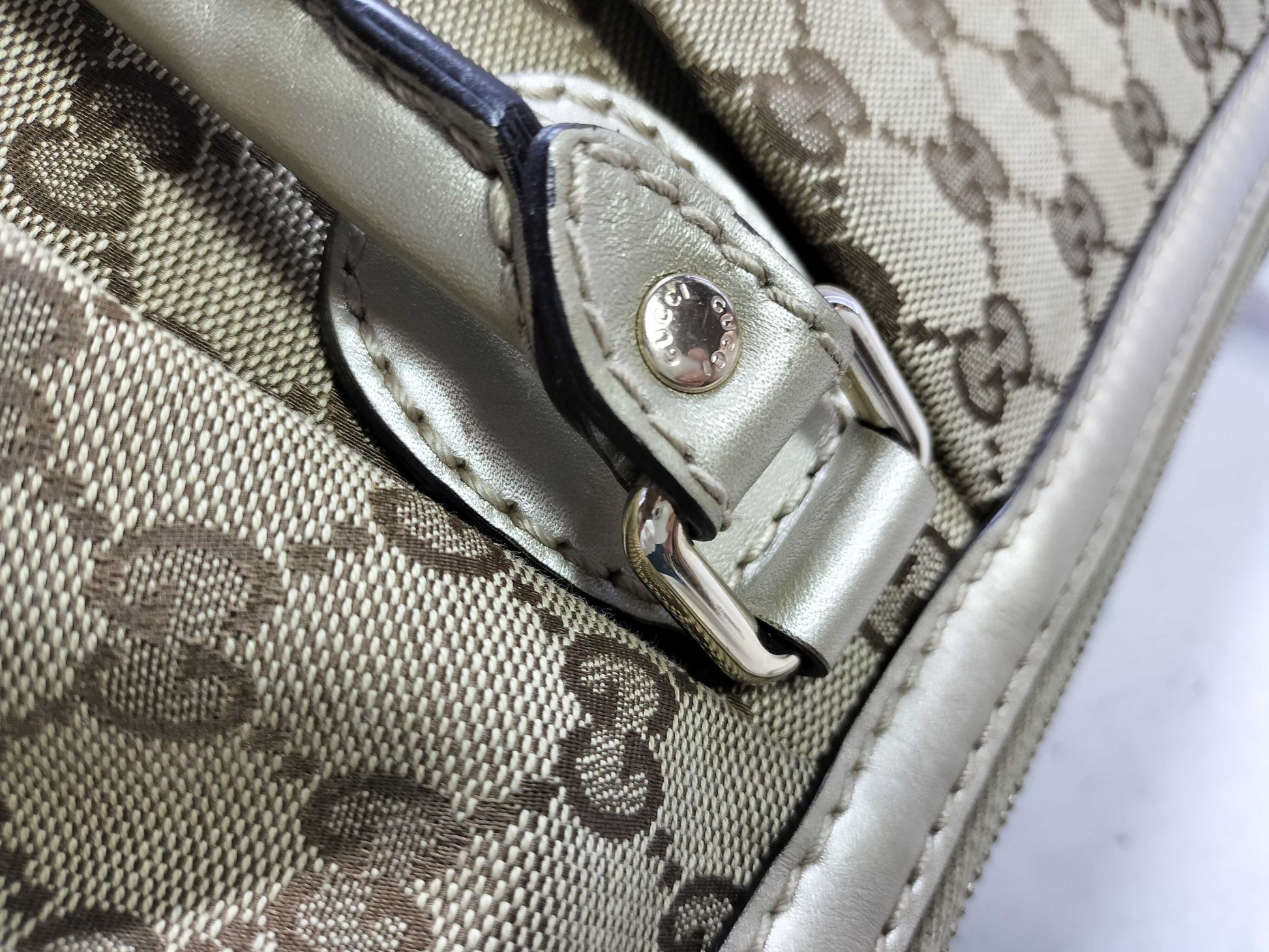 GUCCI GG Canvas Gucci 2-Way Tote Bag