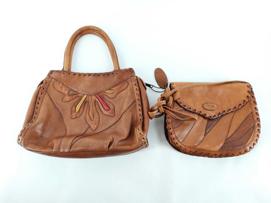 IBIZA Leather Bag 2-Piece Handbag