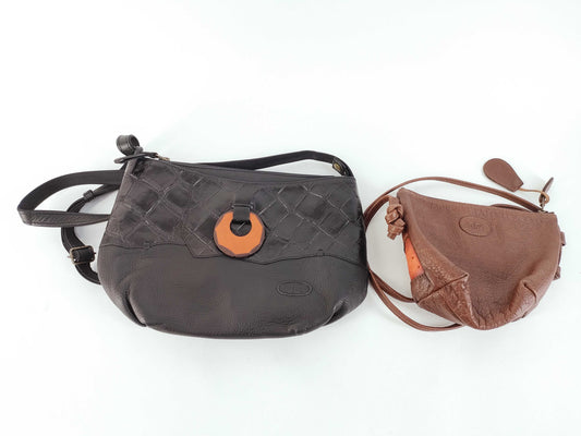 IBIZA Leather 2-Piece Shoulder Bag Set