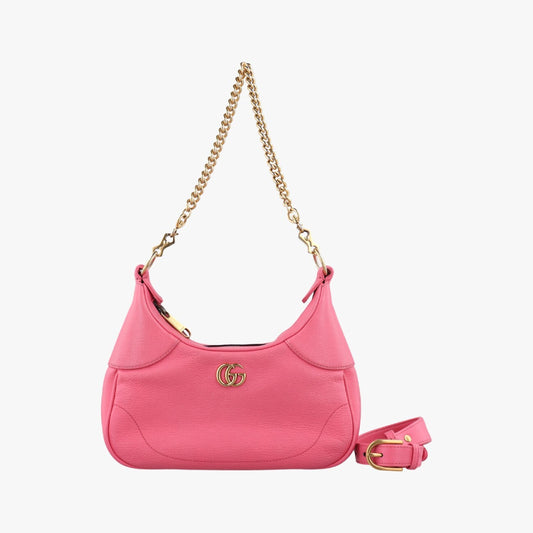 GUCCI Aphrodite Rose Red Leather Shoulder Bag 731817 I040094076