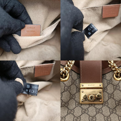 GUCCI Padlock Brown PVC Coated Canvas Shoulder Bag 498156I023592633