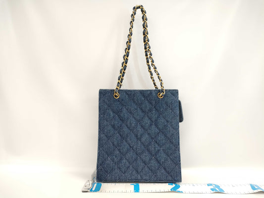 CHANEL Chain Tote Denim 937 Tote Bag