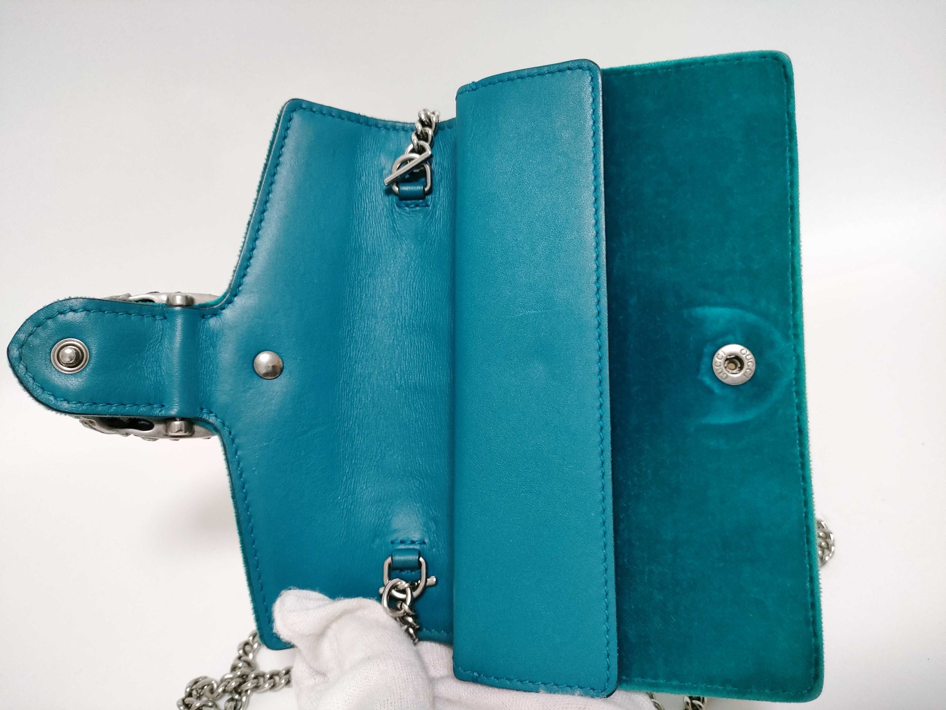 GUCCI Dionysus Chain Wallet Velour Shoulder Bag